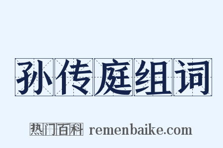 孙传庭组词是什么意思的图片